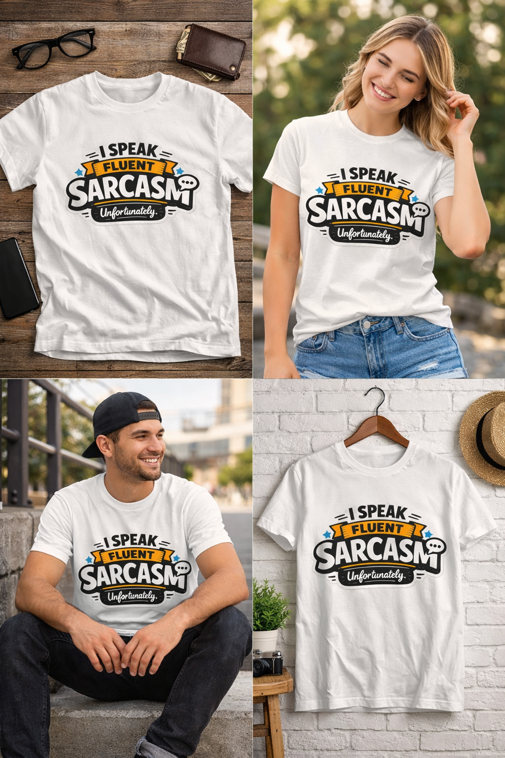 I Speak Fluent Sarcasm T-Shirt – Funny Graphic Tee for Men & Women
