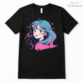 Anime Girl Blue Hair T-Shirt - View 1