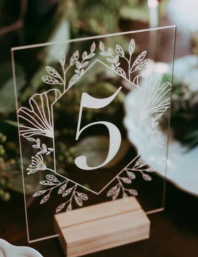 Acrylic Table Number Sign