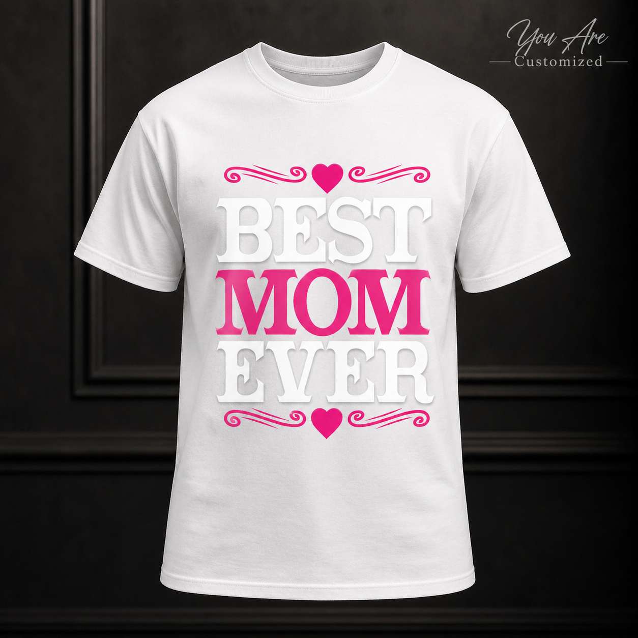 Best Mom Ever T-Shirt, Mothers Day Gift Tee, Custom Color Women Cotton Crewneck, Unisex Mom Gift