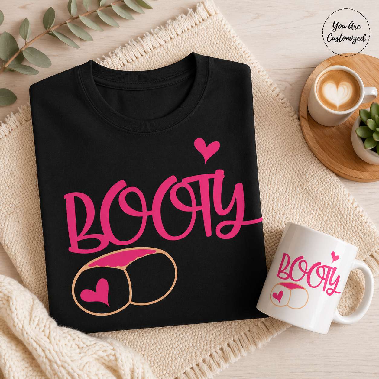 Booty Funny Heart T-Shirt - View 4
