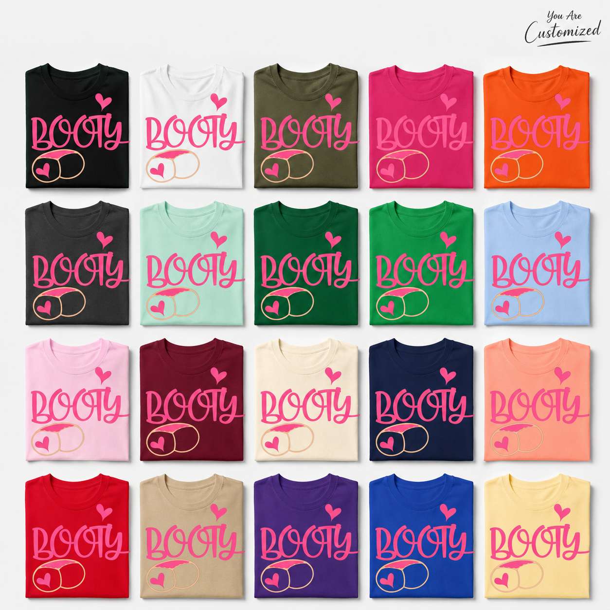 Booty Funny Heart T-Shirt - View 6