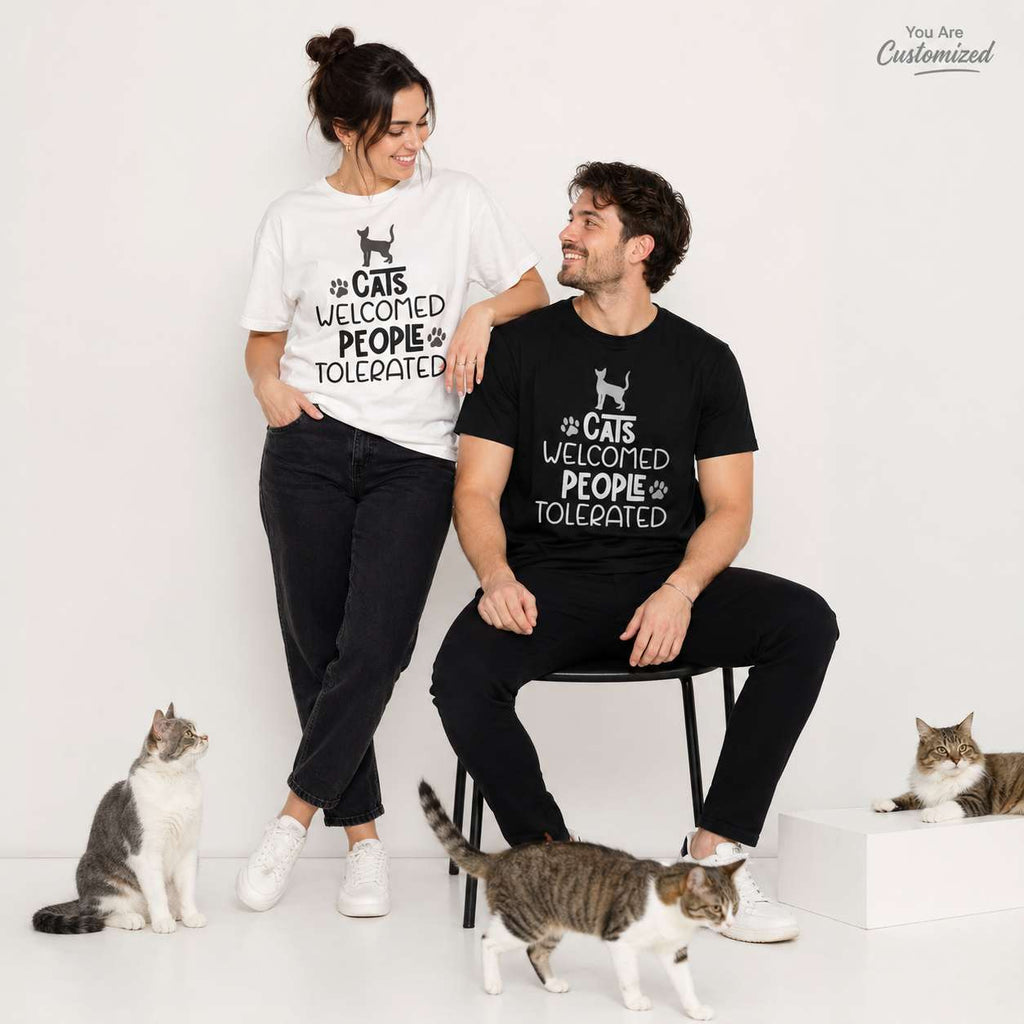 Cats Welcomed People Tolerated T-Shirt - View 3