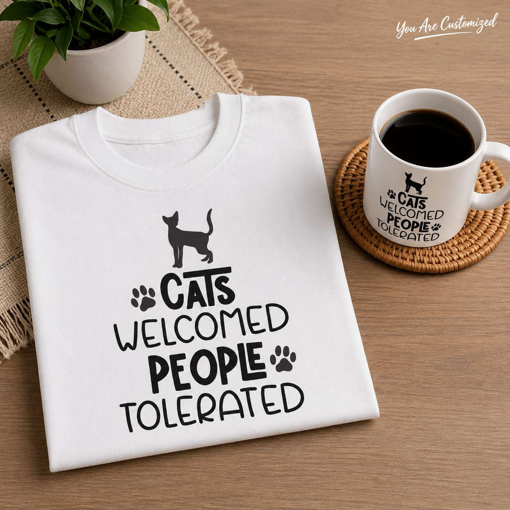 Cats Welcomed People Tolerated T-Shirt - View 4