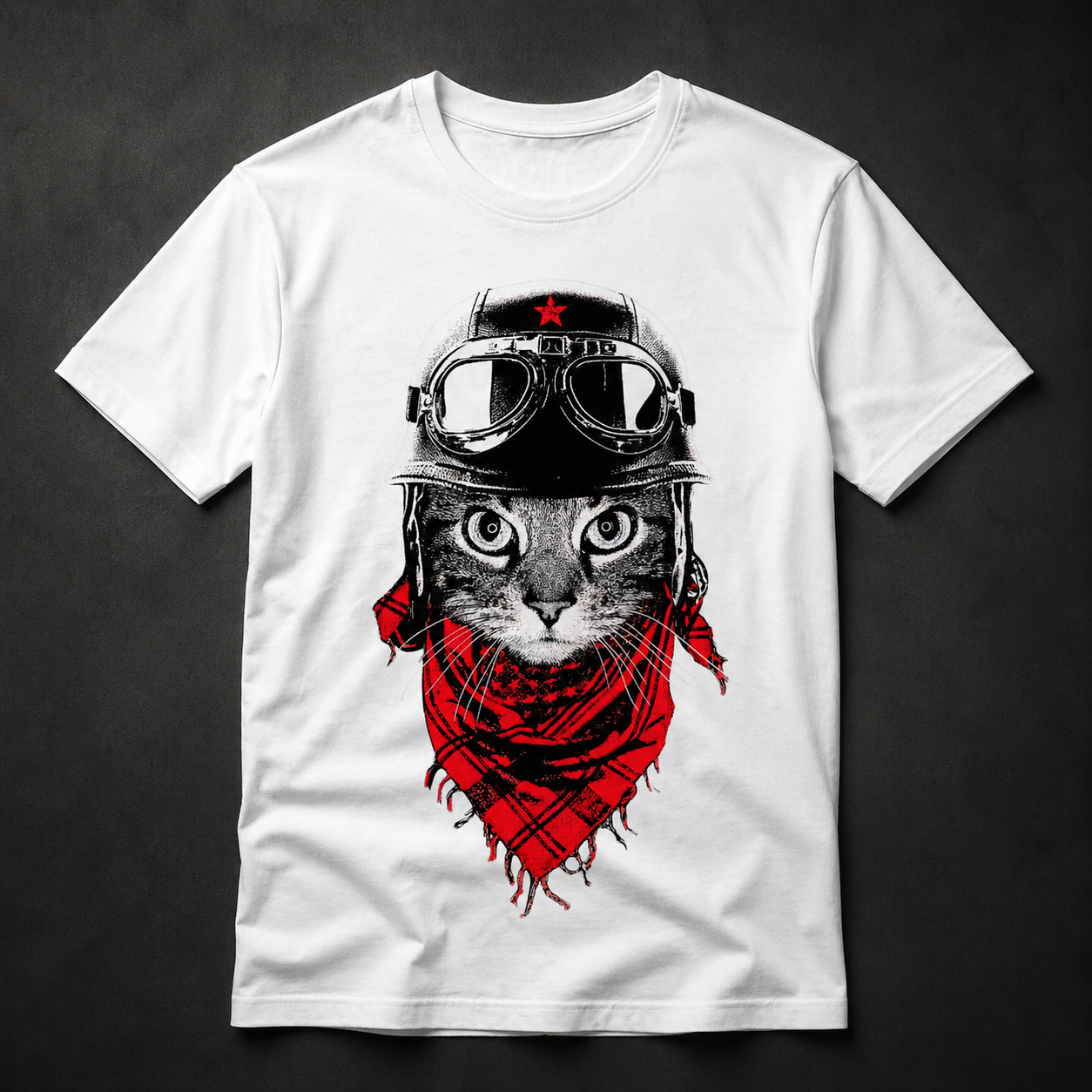 Biker Aviator Cat T-Shirt - View 2