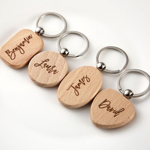 Engraved Wooden Keychain