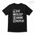 Eat Sleep Anime Repeat T-Shirt - View 1