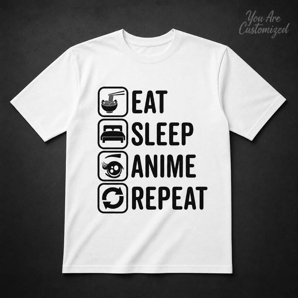 Eat Sleep Anime Repeat T-Shirt - View 2