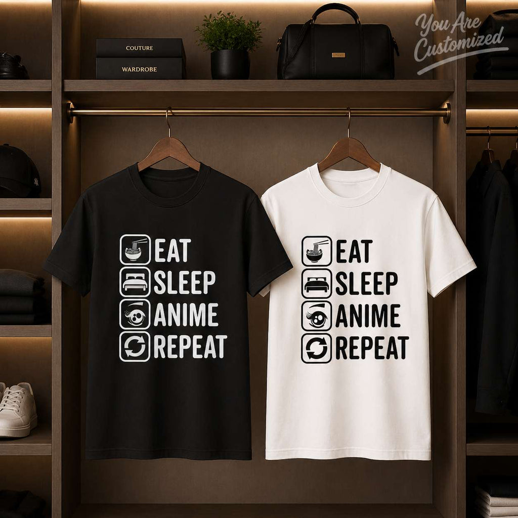 Eat Sleep Anime Repeat T-Shirt - View 5