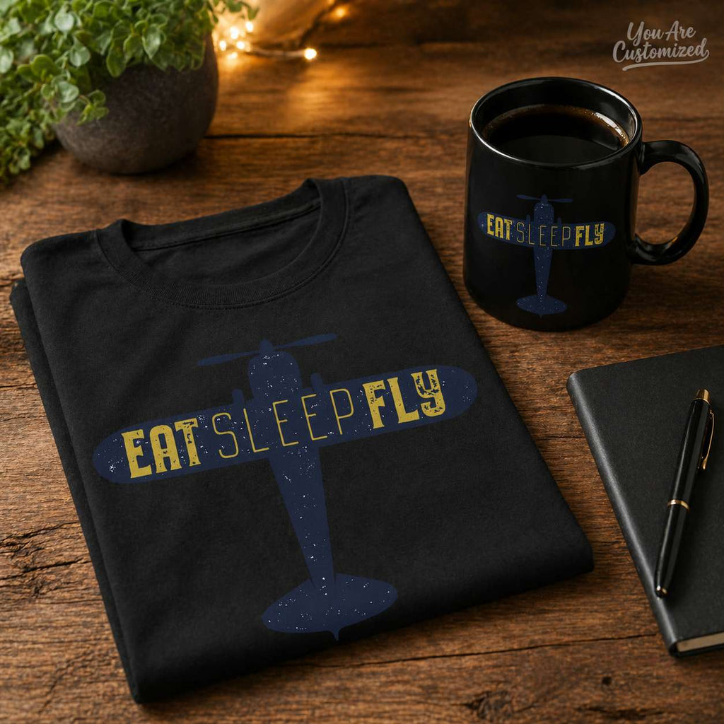 Eat Sleep Fly T-Shirt - View 4