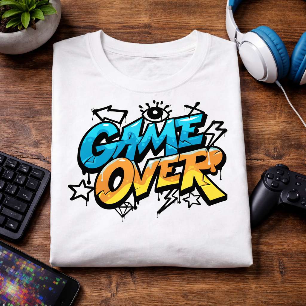 Game Over Graffiti T-Shirt - View 2