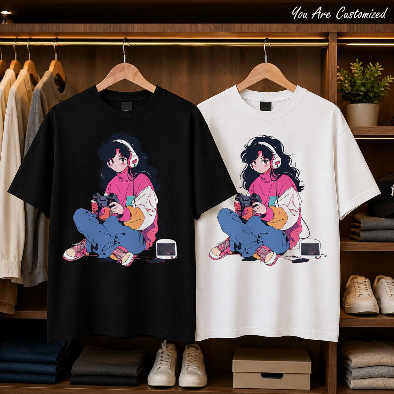 Anime Gamer Girl T-Shirt - View 5