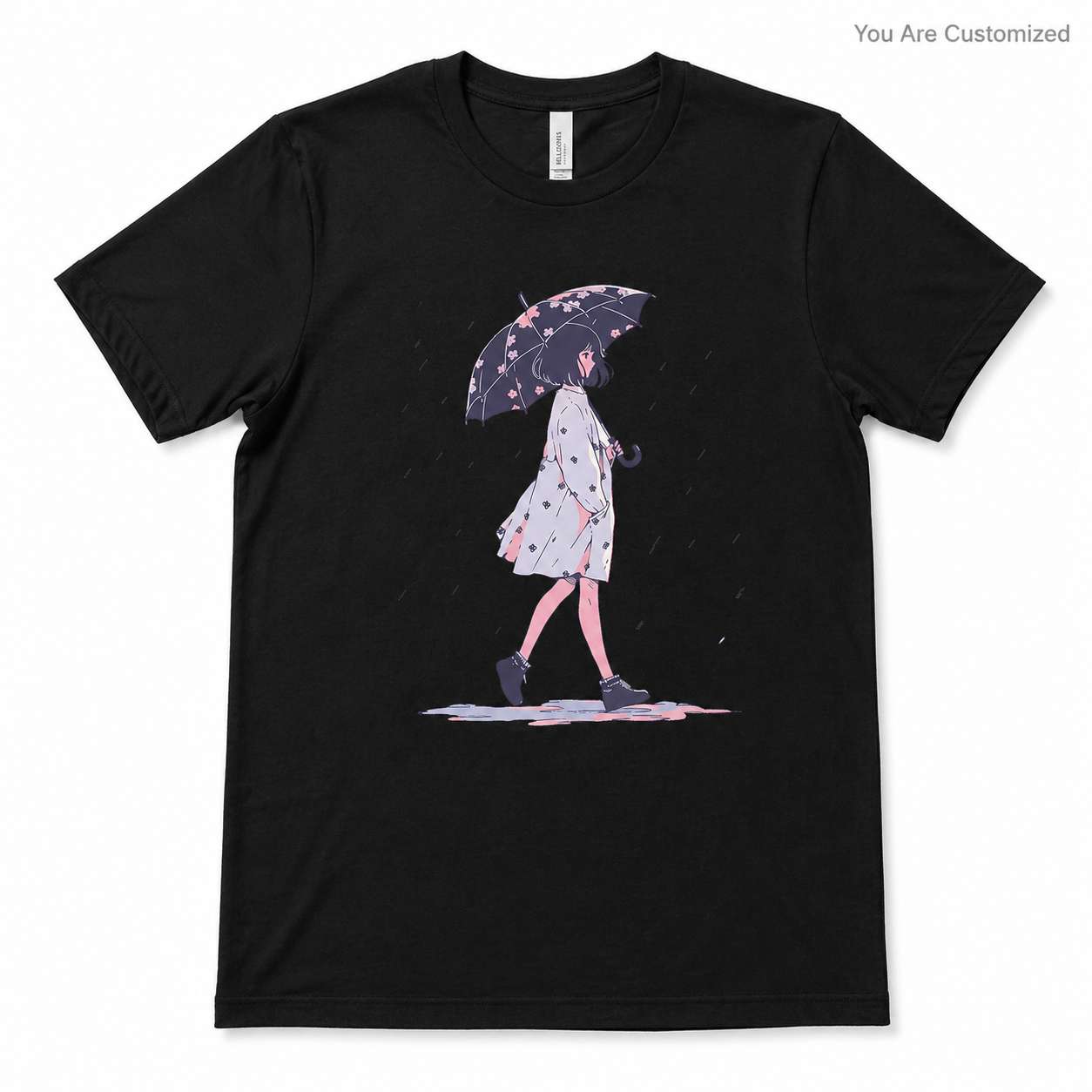 Anime Rain Girl T-Shirt - View 1