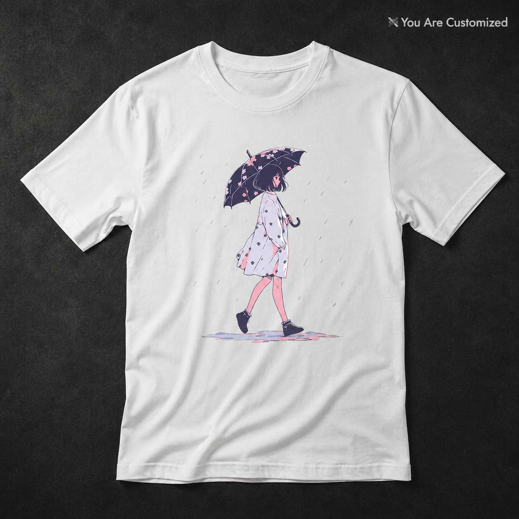 Anime Rain Girl T-Shirt - View 2