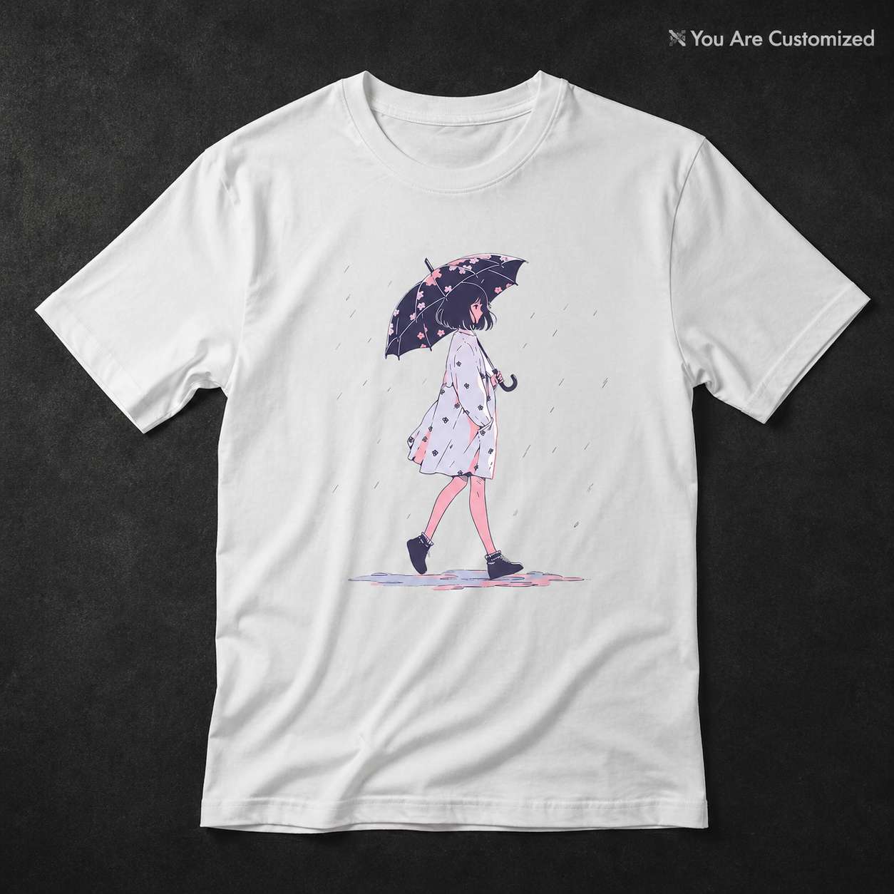 Anime Rain Girl T-Shirt - View 2
