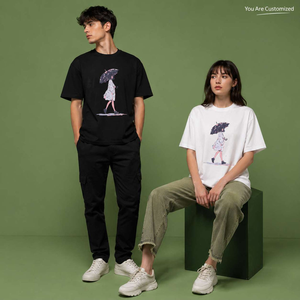Anime Rain Girl T-Shirt - View 3