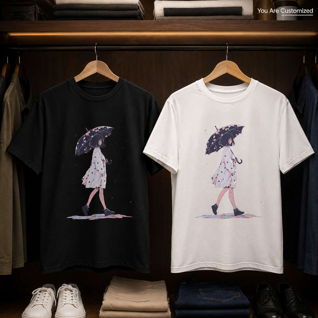 Anime Rain Girl T-Shirt - View 5