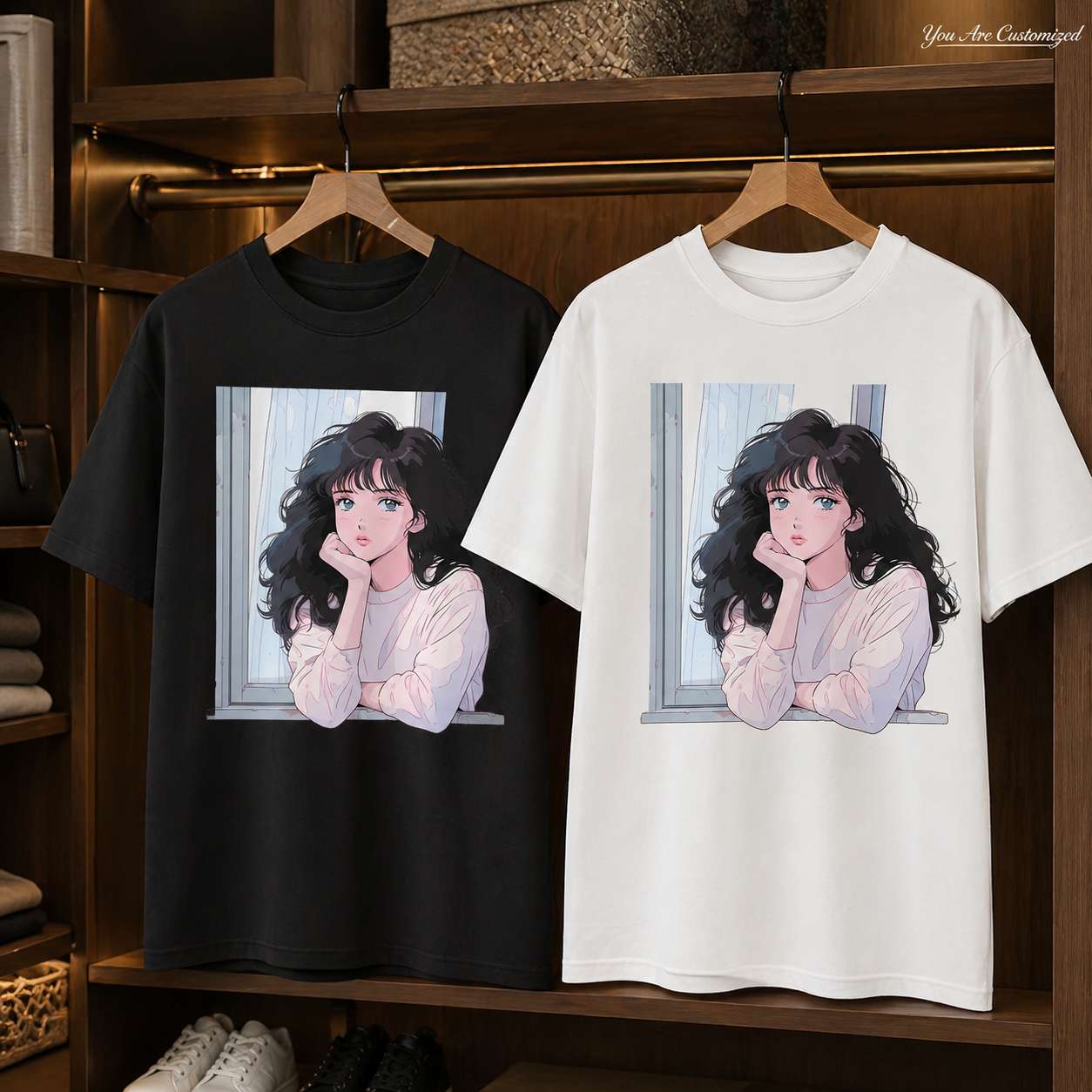 Anime Window Girl T-Shirt - View 5