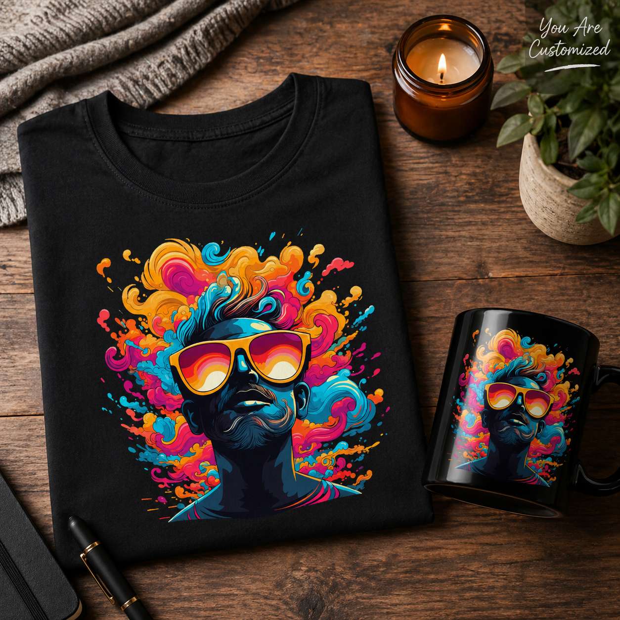 Modern G Psychedelic Man T-Shirt - View 4