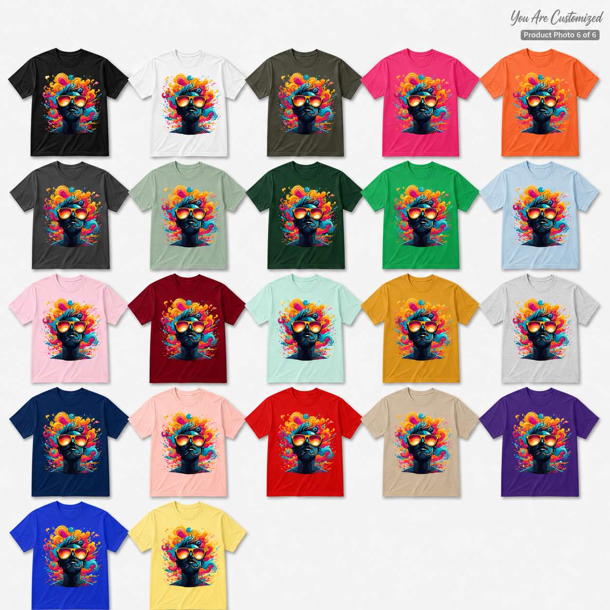 Modern G Psychedelic Man T-Shirt - View 6