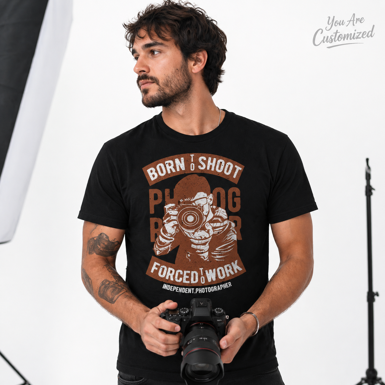 Photographer Born To Shoot T-Shirt - View 3