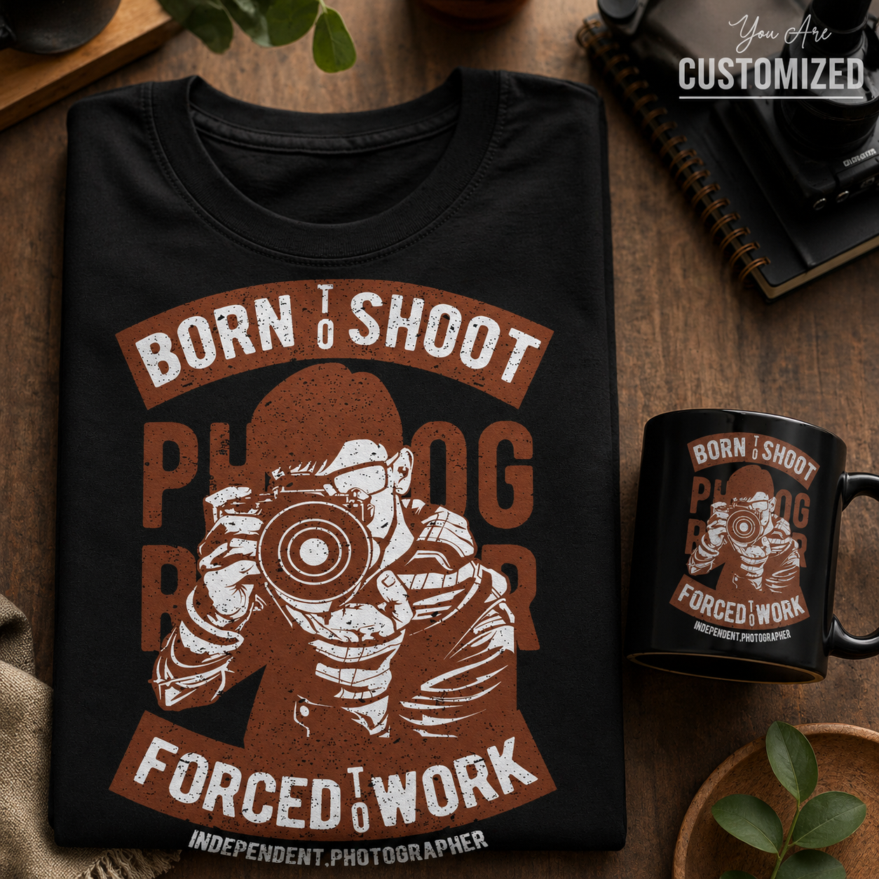 Photographer Born To Shoot T-Shirt - View 4