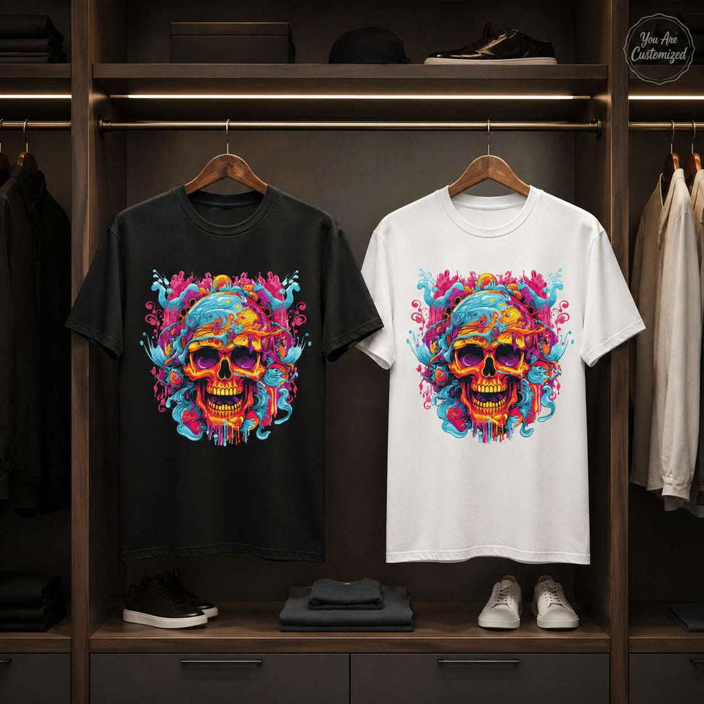 Colorful Psychedelic Skull T-Shirt - View 5