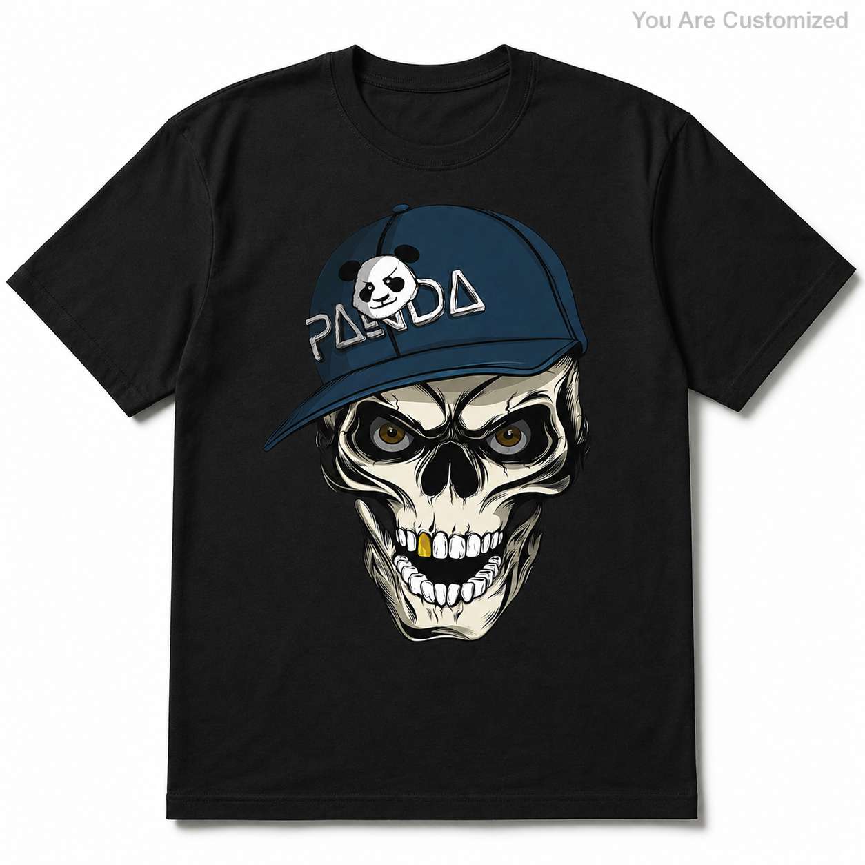 Skull Panda Cap T-Shirt - View 1