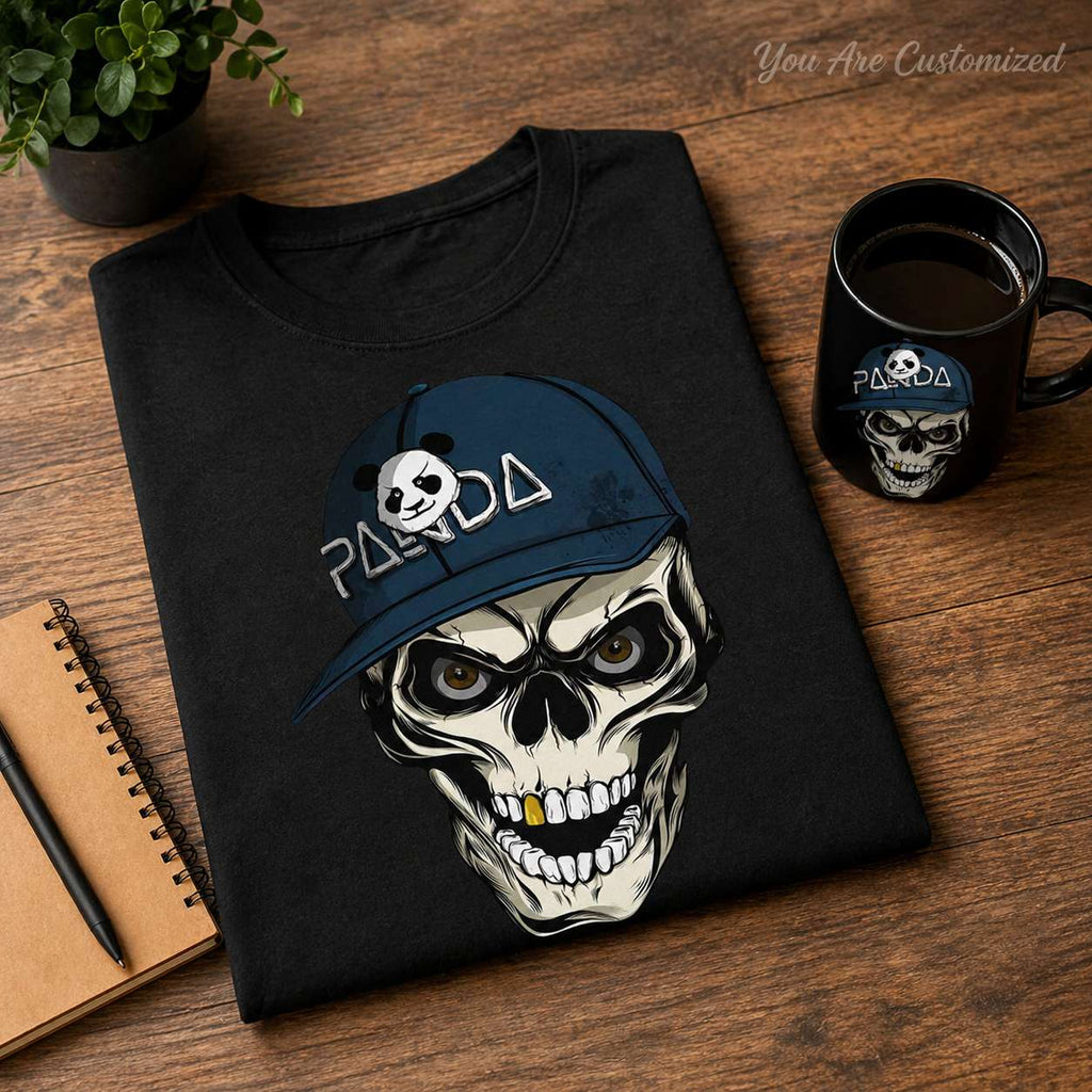 Skull Panda Cap T-Shirt - View 4