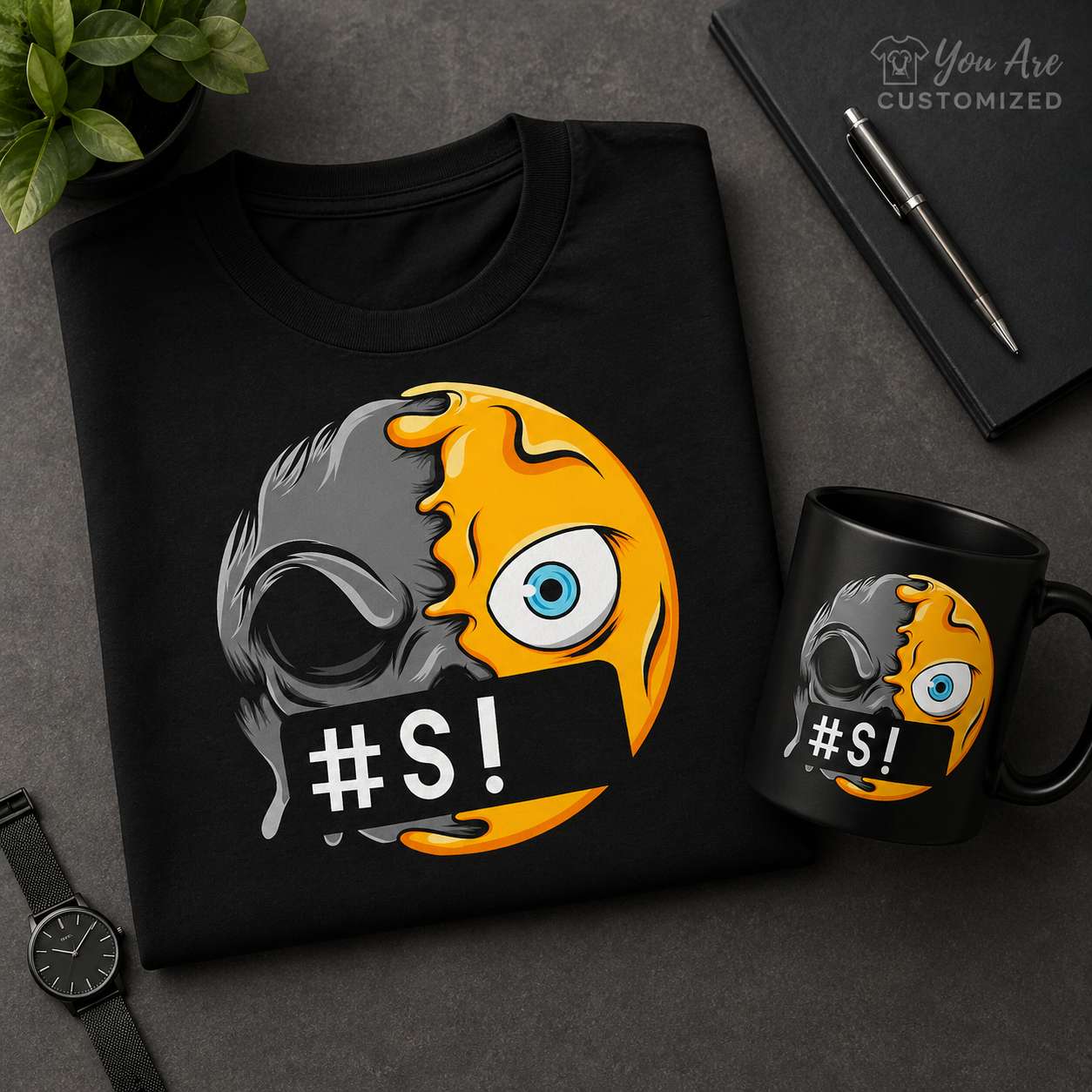 Skull Smiley Face T-Shirt - View 3
