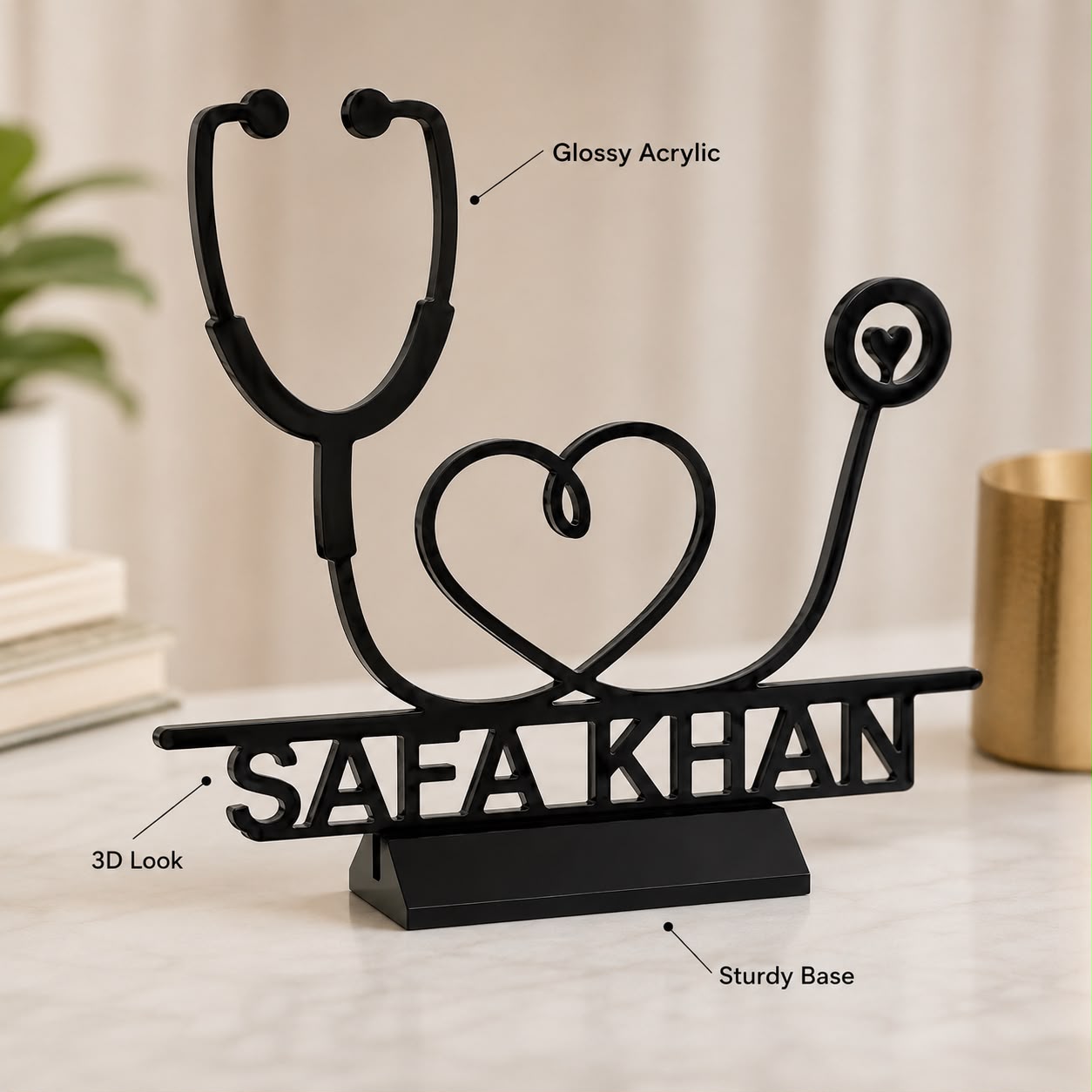 Personalized Acrylic Name Sign - View 4