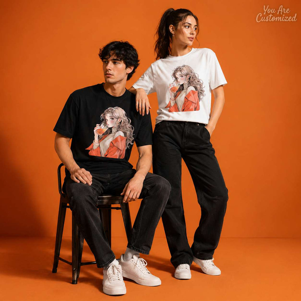 Anime Orange Girl T-Shirt - View 3