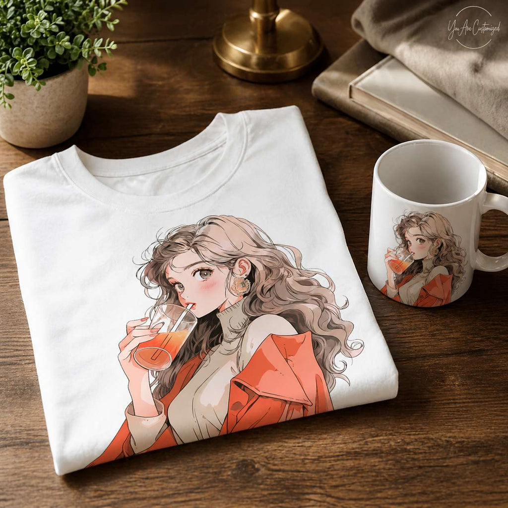 Anime Orange Girl T-Shirt - View 4