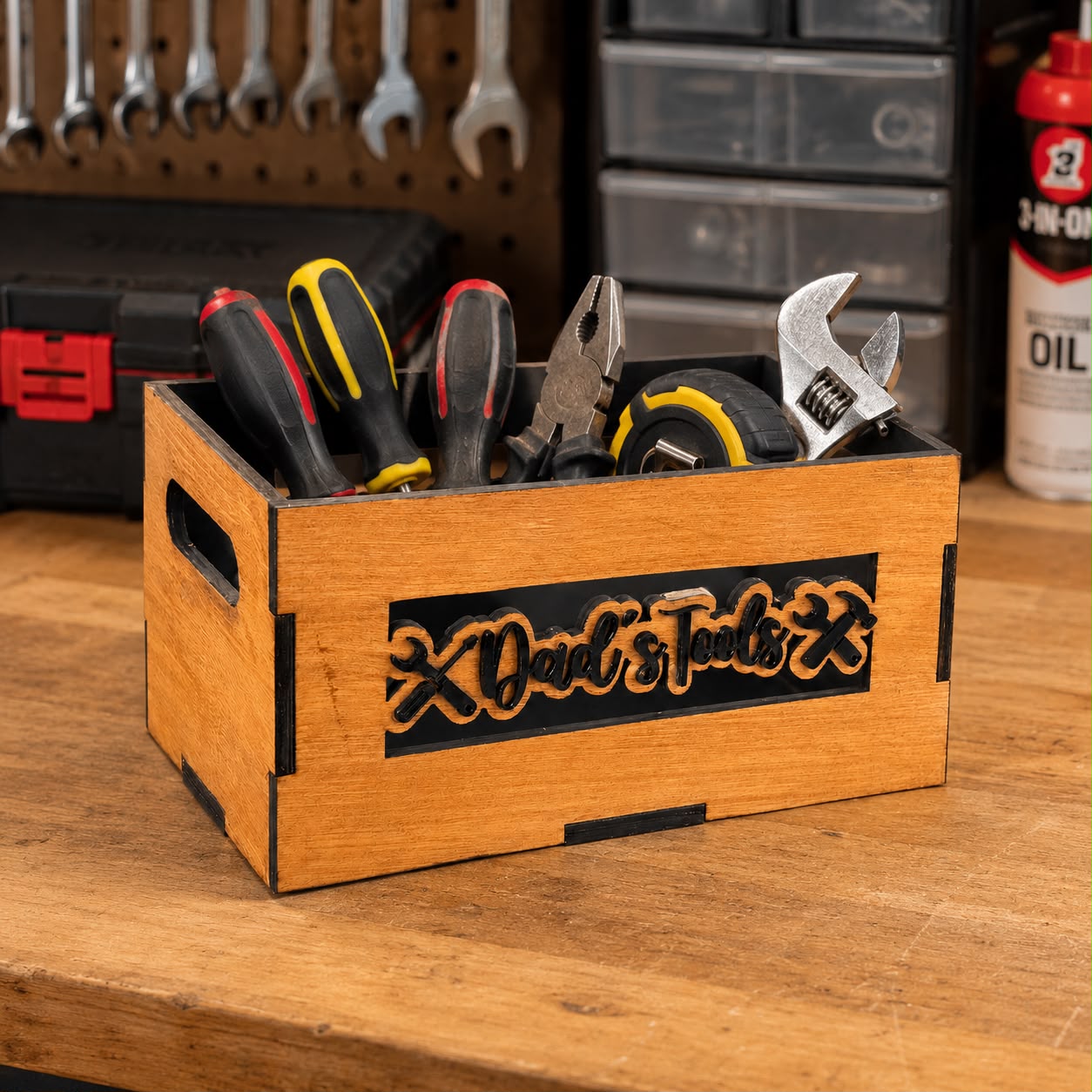 Dad's Tools Wooden Crate - View 5