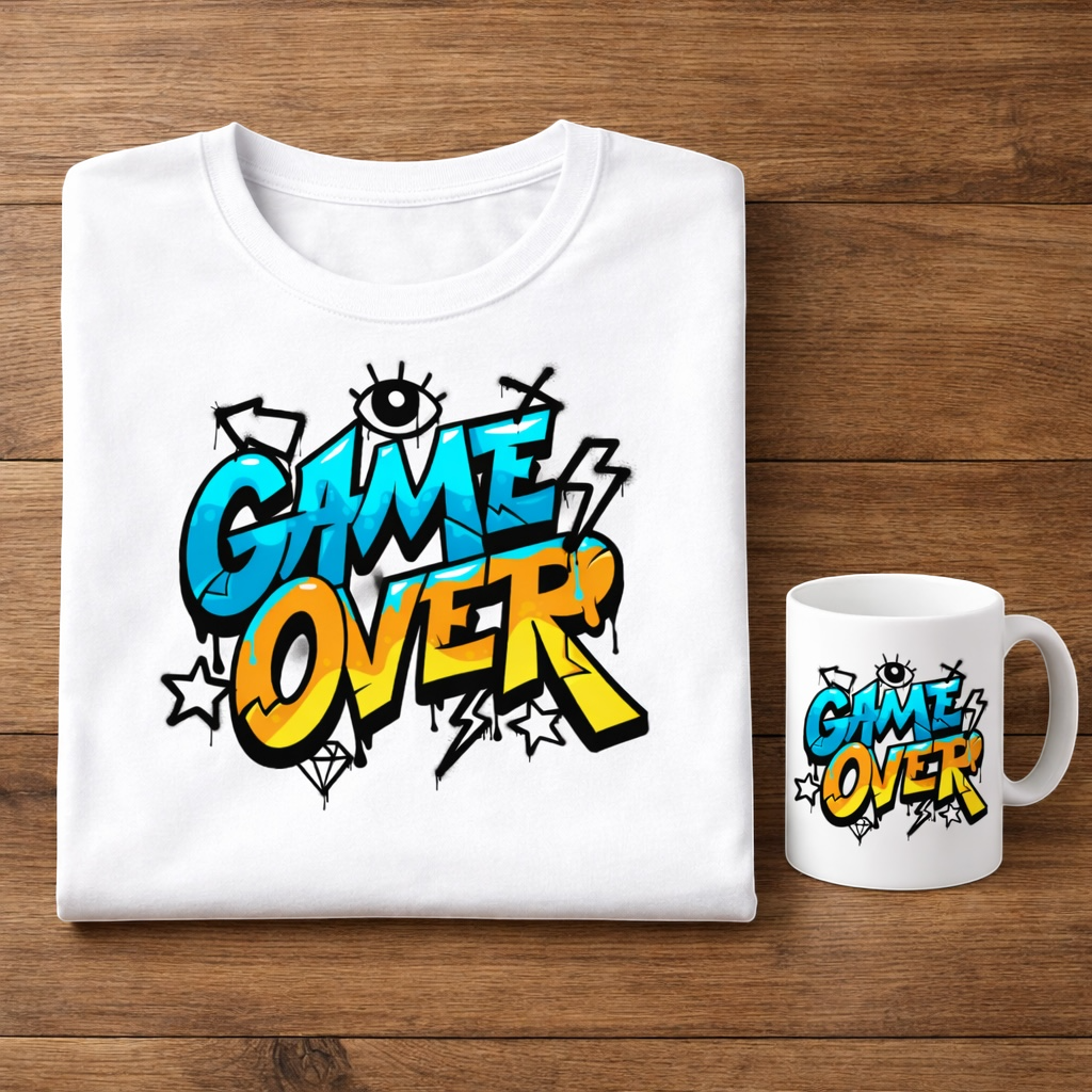Game Over – Gamer Graphic Tee